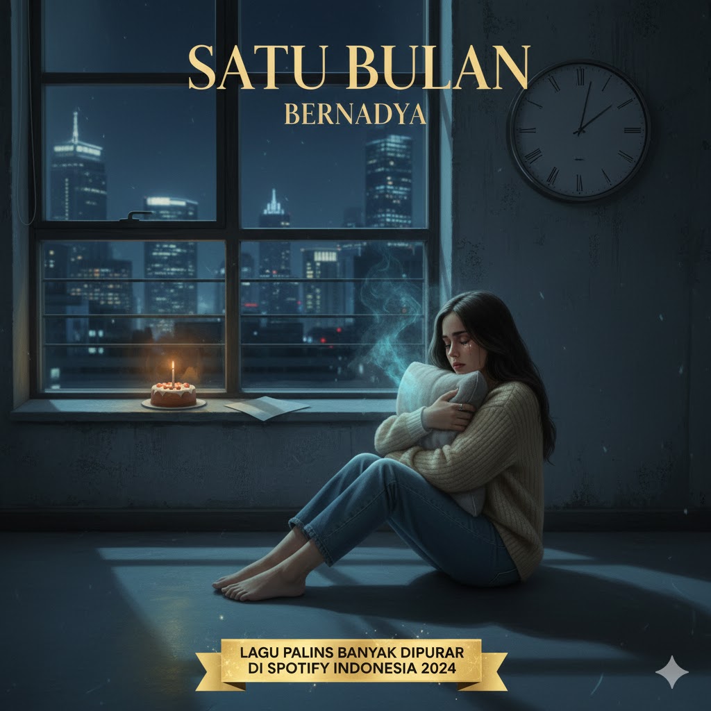 Satu Bulan Bernadya Lagu paling banyak diputar di Spotify Indonesia 2024