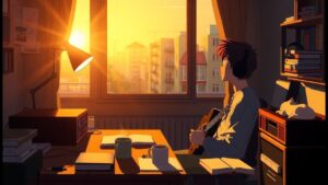 melodi kehidupan musik aesthetic gitar vintage piano headphones hujan playlist lo fi nostalgia